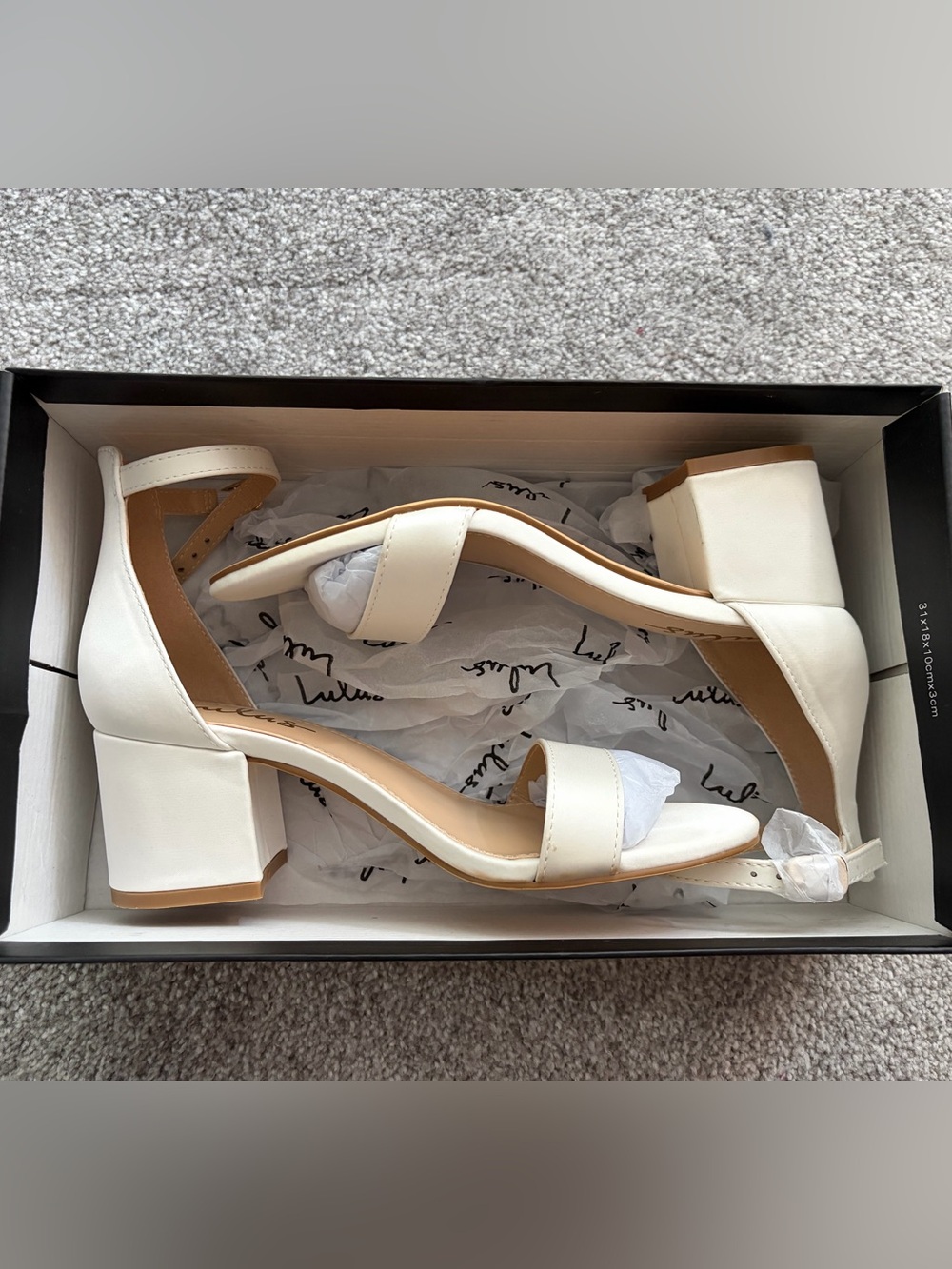 Women's Cream/white bridal Block Heel Sandals - Classic Open Toe